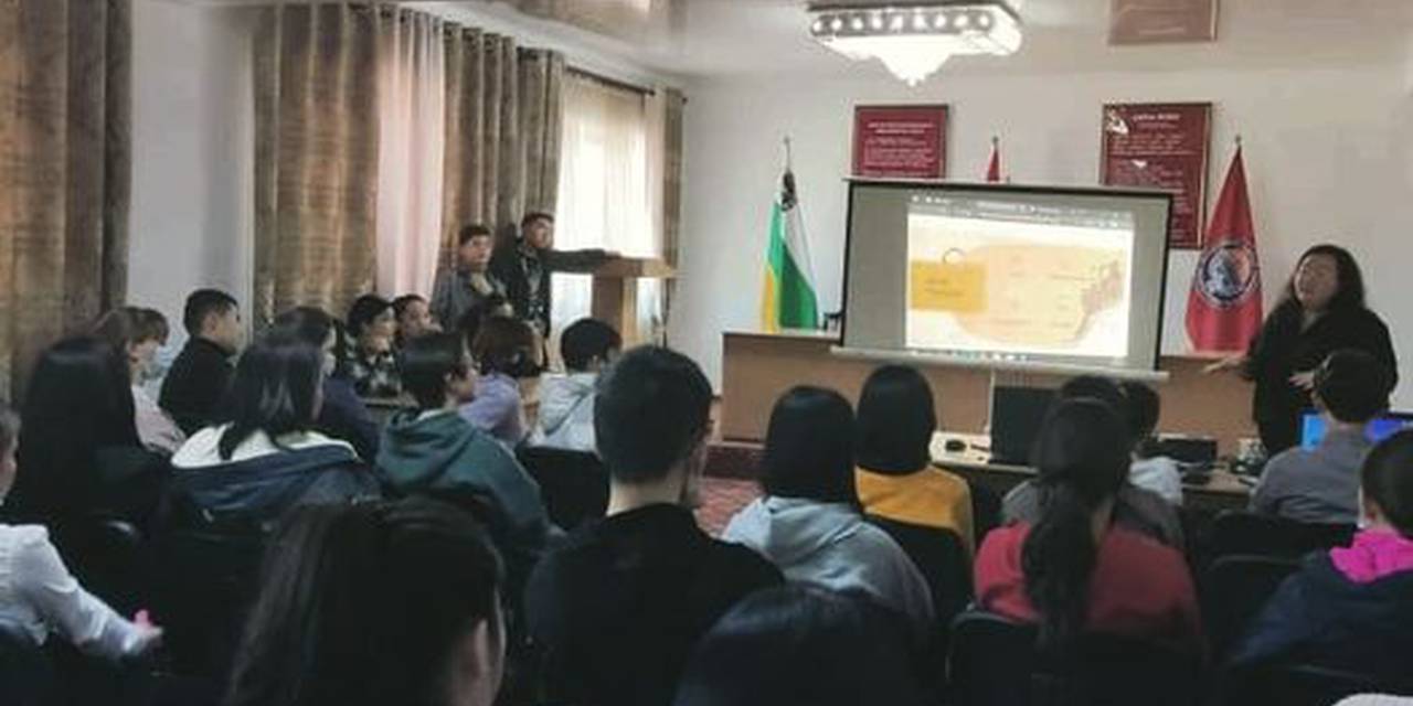 Director of the Career Center Klimova Altynai and a student of the School of Medicine of Adam University